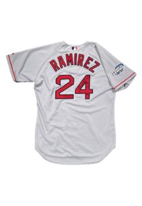 2004 Manny Ramirez Boston Red Sox Game-Used & Signed Road Jersey With World Series Patch