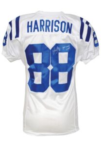 2004 Marvin Harrison Indianapolis Colts Game-Used & Autographed Road Jersey