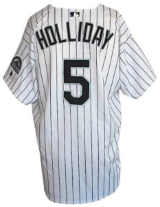 2004 Matt Holliday Rookie Colorado Rockies Game-Used Home Jersey