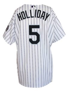 2004 Matt Holliday Rookie Colorado Rockies Game-Used Home Jersey