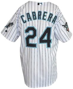 2004 Miguel Cabrera Florida Marlins Game-Used Home Jersey