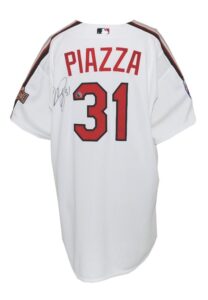 2004 Mike Piazza National League All-Star BP Worn & Autographed Jersey