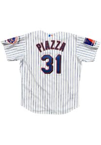 2004 Mike Piazza NY Mets Game-Used Home Jersey