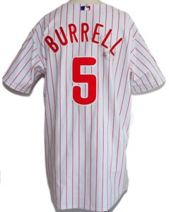 2004 Pat Burrell Philadelphia Phillies Game-Used Home Jersey