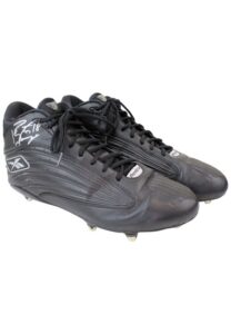 2004 Peyton Manning Indianapolis Colts Game-Used & Dual-Autographed Cleats