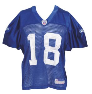 2004 Peyton Manning Indianapolis Colts Practice Worn Blue Mesh Jersey