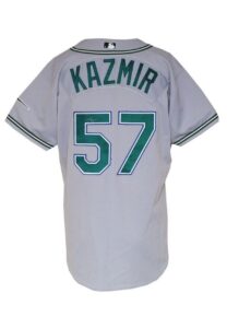 2004 Scott Kazmir Tampa Bay Devil Rays Game-Used & Autographed Road Jersey