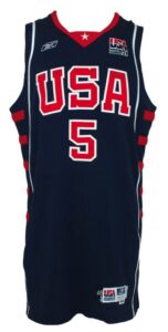 2004 Stephon Marbury USA Olympic Game-Used Road Jersey