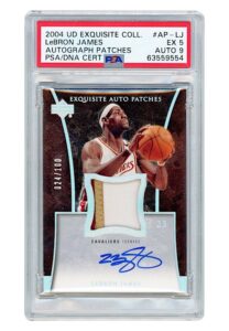 2004 Upper Deck Exquisite Collection Autographed Patches LeBron James #AP-LJ