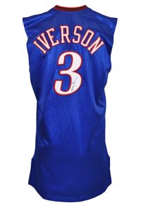 2005-06 Allen Iverson Philadelphia 76ers Game-Used & Autographed Home Jersey