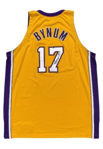 2005-06 Andrew Bynum LA Lakers Game-Used & Signed Jersey