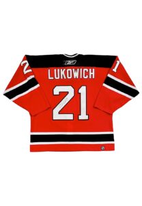 2005-06 Brad Lukowich NJ Devils Playoffs Game-Used & Signed Jersey