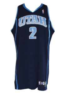 2005-06 C.J. Miles Utah Jazz Game-Used Rookie Road Jersey & 2006-07 Derek Fisher Utah Jazz Game-Used Road Jersey