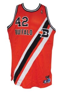 2005-06 Elton Brand Buffalo Braves 1970-71 TBTC Game-Used Home Uniform with Warm-Up Suit & Shooting Shirts