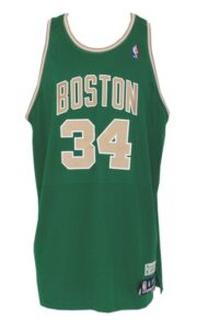 2005-06 Paul Pierce Boston Celtics Game-Used & Autographed St. Patrick’s Day Jersey