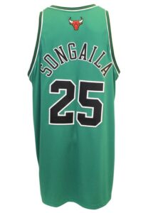 2005-06 Ryan Songaila Chicago Bulls Game-Used “St. Patrick’s Day” Road Jersey