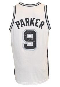 2005-06 Tony Parker San Antonio Spurs Game-Used & Autographed Home Jersey