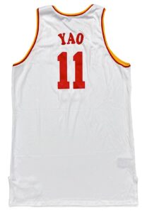 2005-06 Yao Ming Houston Rockets Game-Used TBTC Jersey