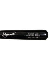 2005 Andruw Jones Atlanta Braves Signed All-Star Pro Model Bat