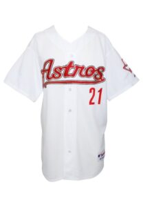 2005 Andy Pettite Houston Astros Game-Used & Autographed Home Jersey