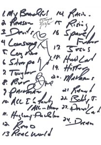 2005 Bruce Springsteen Handwritten & Autographed “Devils And Dust World Tour” Concert Set List