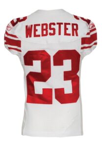 2005 Corey Webster New York Giants Game-Used Road Jersey