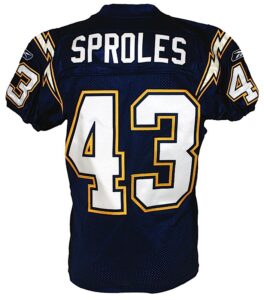 2005 Darren Sproles Rookie San Diego Chargers Game-Used Home Jersey