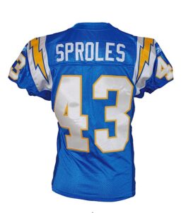 2005 Darren Sproles San Diego Chargers Game-Used Turn-Back-The-Clock Jersey