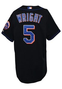 2005 David Wright New York Mets Game-Used Black Alternate Jersey