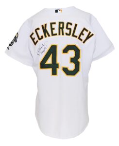 2005 Dennis Eckersley Oakland Athletics Reunion Worn & Autographed Home Jersey