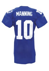 2005 Eli Manning NY Giants Game-Used Home Jersey