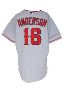 2005 Garrett Anderson Angels Game-Used Road Jersey