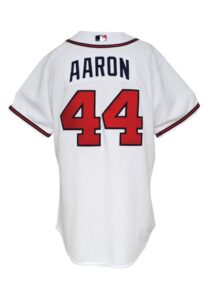 2005 Hank Aaron Atlanta Braves Spring Training Instructors Worn Home Jersey