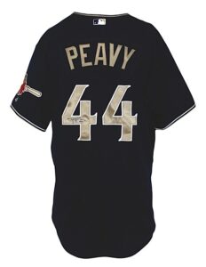 2005 Jake Peavy San Diego Padres Game-Used & Autographed Alternate Jersey