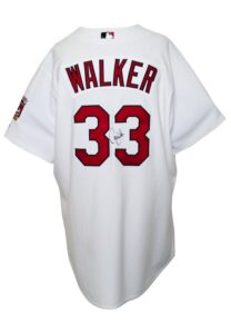 2005 Larry Walker St. Louis Cardinals Game-Used & Autographed Home Jersey