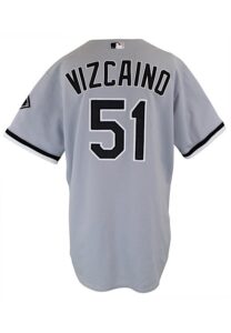 2005 Luis Vizcaino Chicago White Sox Game-Used & Autographed Road Jersey