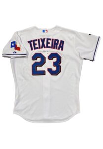 2005 Mark Teixeira Texas Rangers Game-Used & Signed Home Jersey