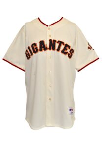 2005 Marquis Grissom San Francisco Giants Game-Used & Autographed Latino Heritage Night Home Jersey