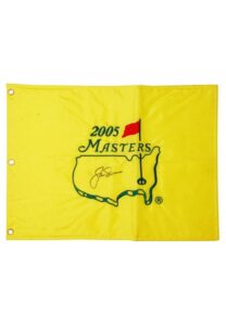 2005 Masters Flag Autographed by Jack Nicklaus