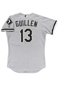 2005 Ozzie Guillen Chicago White Sox Manager Worn Road Jersey