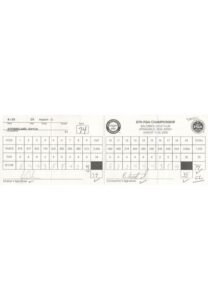 2005 PGA Championship Tournament-Used Scorecard Signed by Tiger Woods & Kevin Sutherland