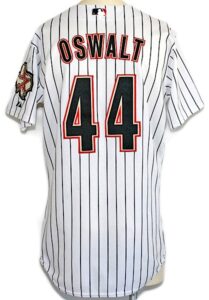 2005 Roy Oswalt Houston Astros Game-Used Home Jersey