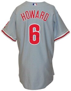 2005 Ryan Howard Philadelphia Rookie Phillies Game-Used Road Jersey