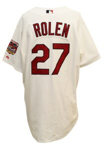 2005 Scott Rolen St. Louis Cardinals Game-Used & Dual-Autographed “Final Regular Season Game At Busch Stadium” Home Jersey