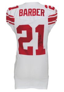 2005 Tiki Barber NY Giants Game-Used & Autographed Road Jersey