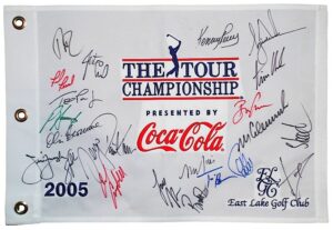 2005 Tour Championship at East Lake Golf Club Autographed Pin Flag