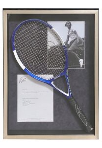 2005 Venus Williams Match-Used & Signed Tennis Racket Display