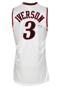 2006-07 Allen Iverson Philadelphia 76ers Game-Used & Autographed Home Jersey