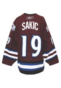 2006-07 Joe Sakic Colorado Avalanche Game-Used Road Tiedown Jersey with Captain’s “C”