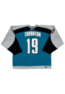 2006-07 Joe Thornton San Jose Sharks Game-Used & Autographed Jersey